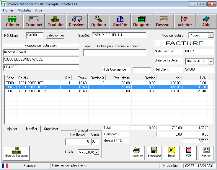 Invoice Manager, un logiciel de facturation pour PME. (© Hillstone Software)